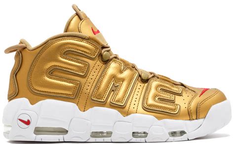 nike uptempo supreme gold fake - Nike x supreme uptempos.